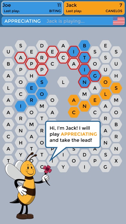 Wordy Bee - Find Words,Claim Tiles,Play Friends