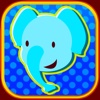 Elephant and Giraffe in Paradise Cube Puzzle Animal Parade Game