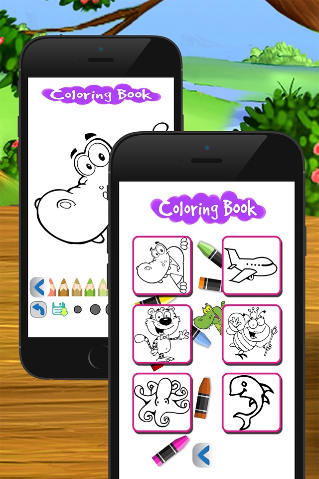 cartoon coloring draw book art game for kid screenshot 4