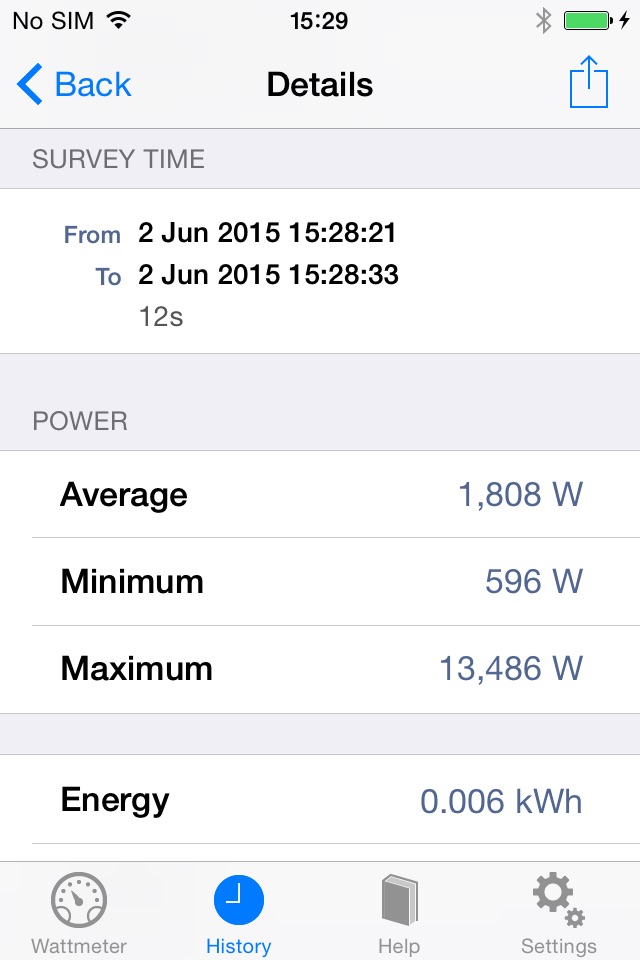 PowerMeter - Professional Wattmeter for iOS screenshot 2