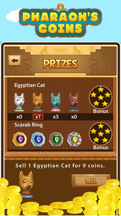 Pharaoh's Coins - Gold Pharoh Ancient Token Dozer