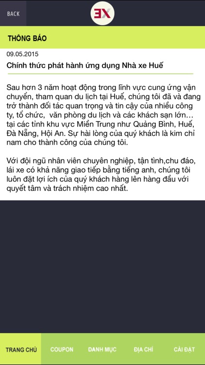 Cho thuê xe tại Huế