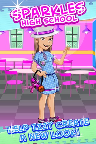 Izzy And Friends Girl Fashion Story- Sparkles High School Uniform Glam Dress Up Free Game screenshot 2