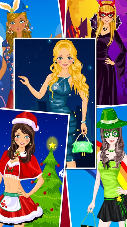 Holiday Dress Up Games - Christmas, Halloween, Easter, New Year and St. Patrick's Day