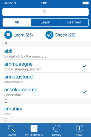 Estonian <> English Dictionary + Vocabulary trainer screenshot 3