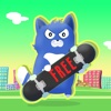 Little Kitty on a skateboard , the cat skate simulator - FREE