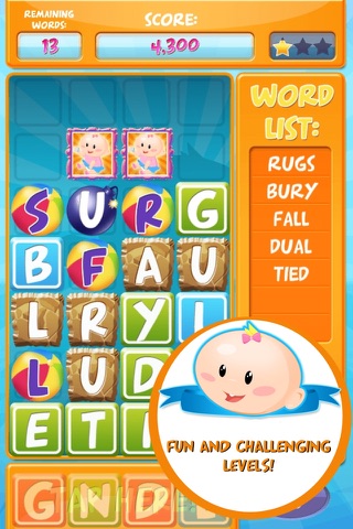 Baby Blocks – Swipe & Tap Letters, Spell Words Fast screenshot 3