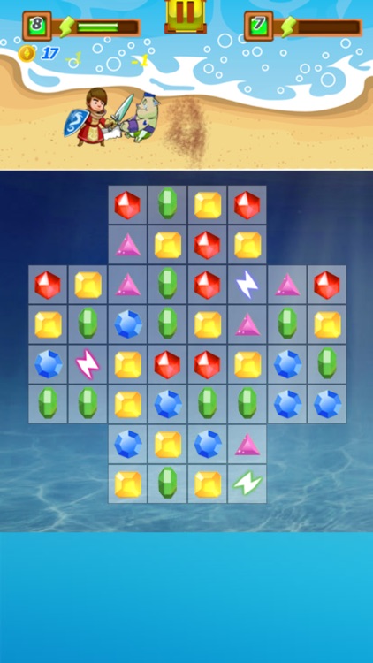 Treasure Battle Free - A cute puzzle game screenshot-3