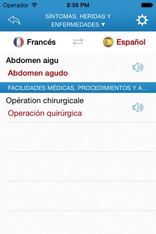 Diccionario médico para viajeros español-francés screenshot 4