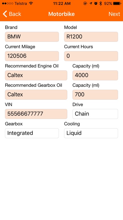 Motorbike Service - motorcycle maintenance log book