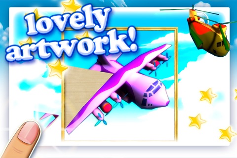 3D planes jigsaw puzzle for kids and toddlers with plane and helicopter puzzles deluxe screenshot 2