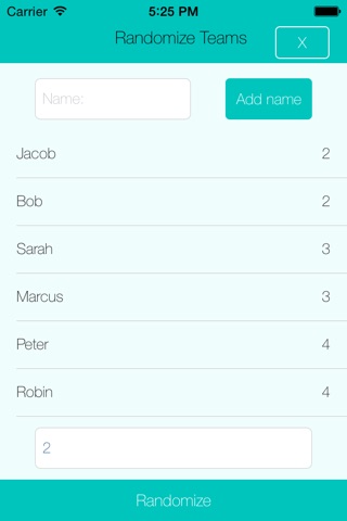 Randomize Teams screenshot 3