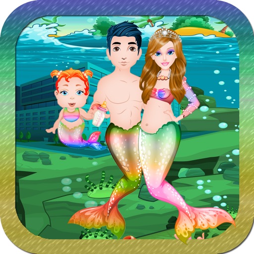 Mermaid New Born Baby and Baby Care Free Games icon