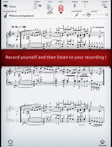 Play Schumann – Scène d’enfants n°7 « Rêverie » (partition interactive pour piano) screenshot 3
