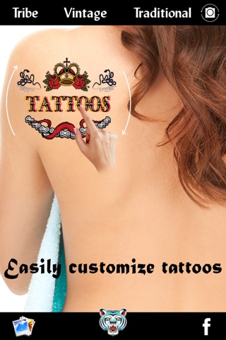 Tattoo Camera - Take photo and create images with beautiful tattoo design effects screenshot 2
