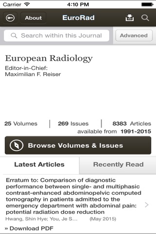European Radiology screenshot 3