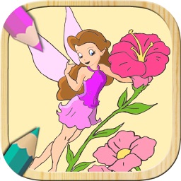 Paint fairies. Funny fairies games for girls. Learning game for boys and girls. Fingerpaint