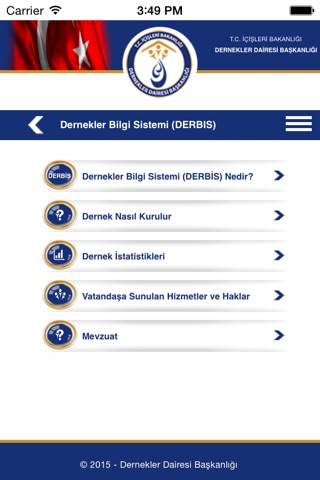 Dernekler Dairesi Başkanlığı screenshot 2