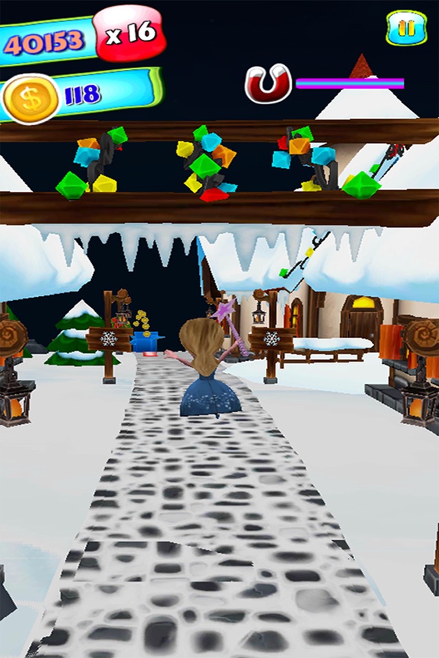 Running Princess Frozen Snow - New Fun Run Ice Adventure Game For Girly Girls FREE screenshot 4