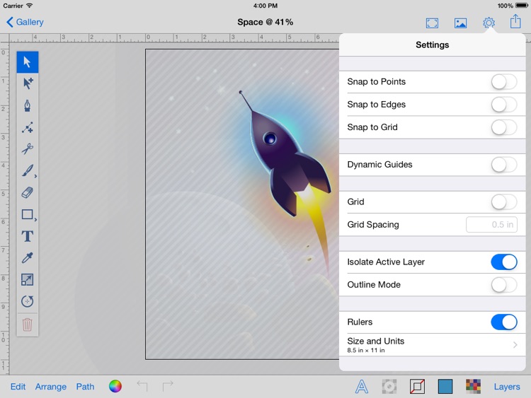 Vector PaintPad (vector graphics editor) screenshot-3