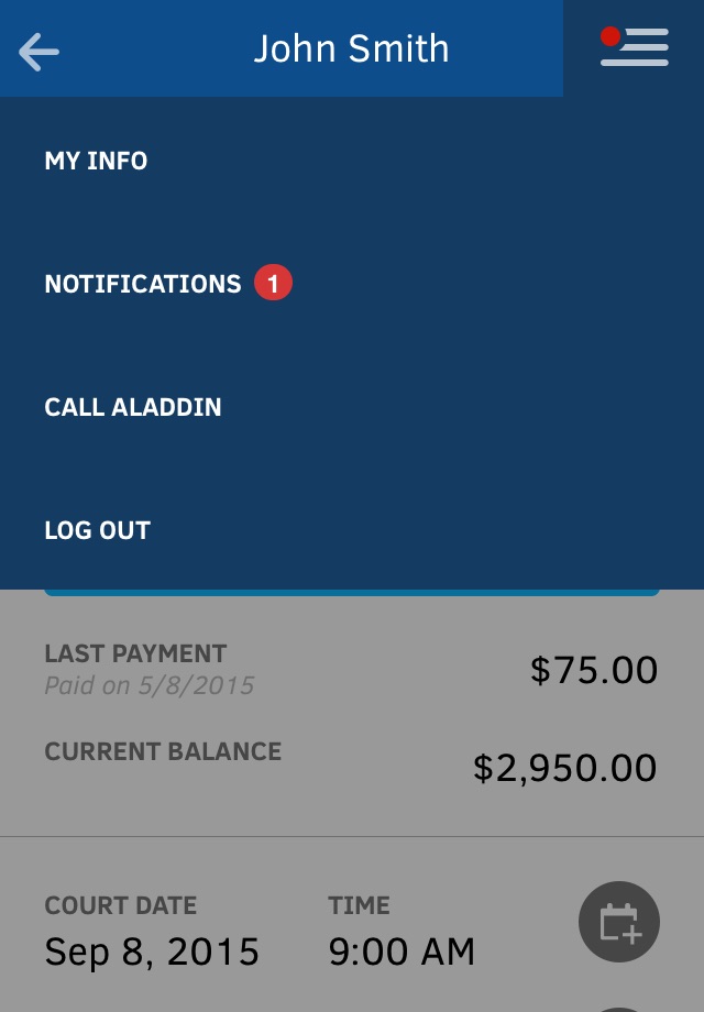 Aladdin Bail Bonds Customer Portal screenshot 4