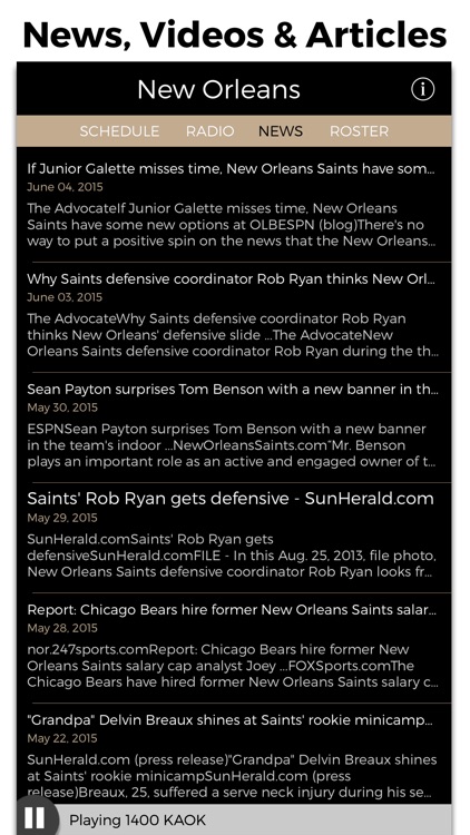 New Orleans Football Radio & Live Scores screenshot-4