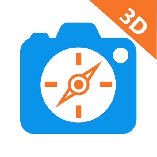 CamCom3D: Camera+Compass+3D icon