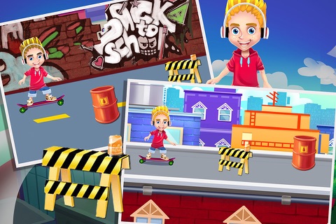 Crazy Skater Kids Speed Race screenshot 2