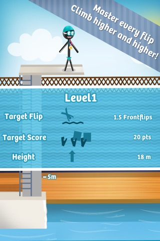 Stickman High Diving PRO - Touch, Jump & Flip! screenshot 2