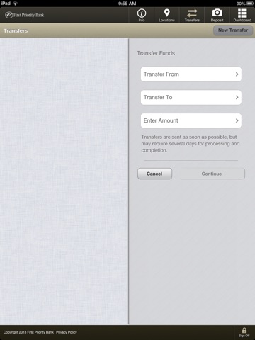 First Priority Mobile Cash Mgt for iPad screenshot 2