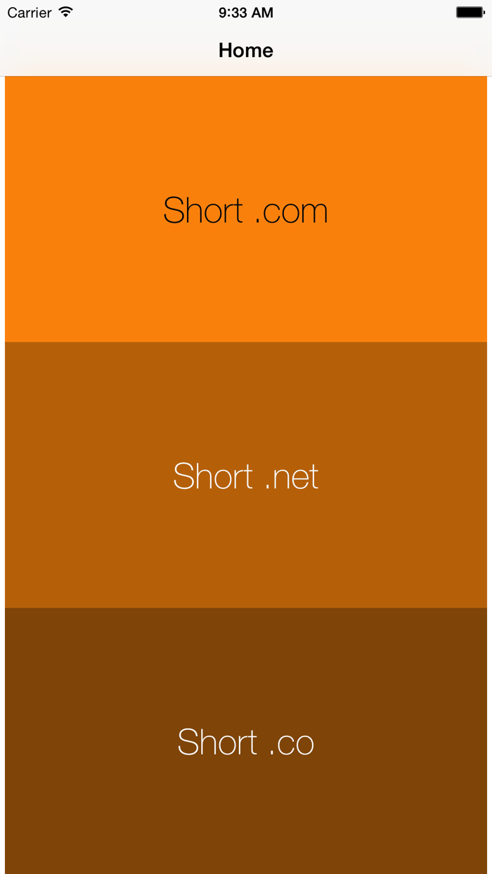 Short Domains