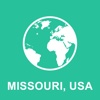 Missouri, USA Offline Map : For Travel, Navigation, Routing, Directions, Address Search, POI Location