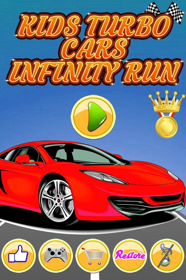 Kids turbo Cars Infinity run, city car driving simulator 2015 screenshot 4