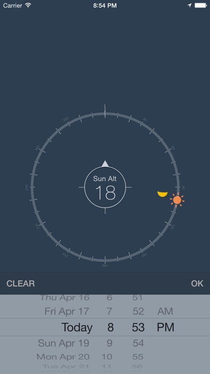 SunLocation - Current position and altitude of the Sun and Moon -