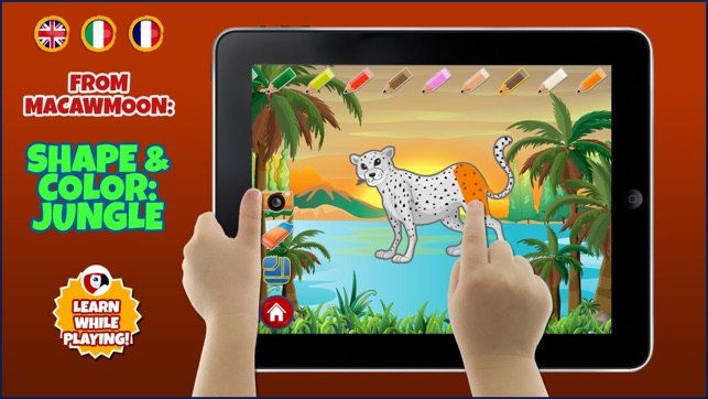 Preschool animals Jungle Shape and color puzzles for toddler(圖3)-速報App