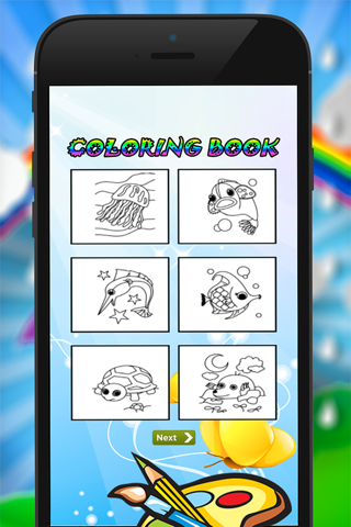 Sea Animal Coloring Book - Drawing Painting Kids Games screenshot 3