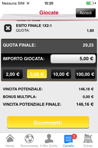 Youbet scommesse screenshot 3