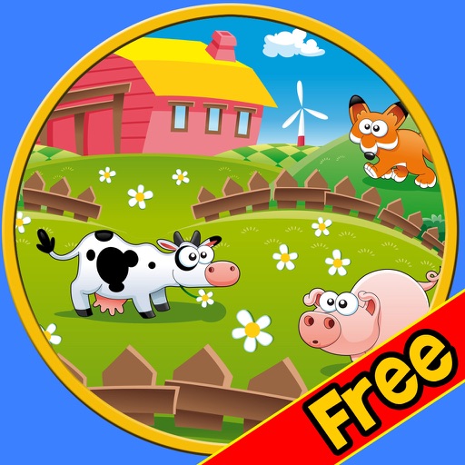 my kids and farm animals - free icon