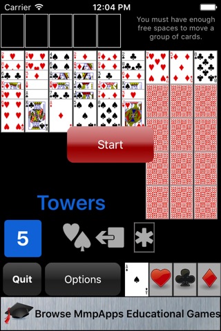 Towers Solitaire screenshot 2