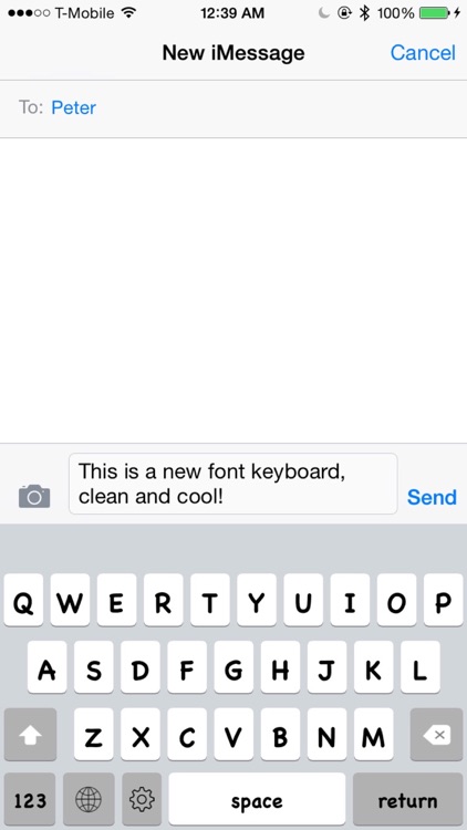 Keyboard of Chalkboard SE Font: Artistic Style Keys for iOS 8
