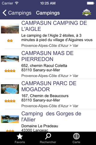 Guide Camping Qualité screenshot 2