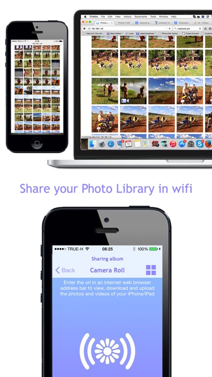 Photos In Wifi - Share the photos and videos of your camera roll in wifi