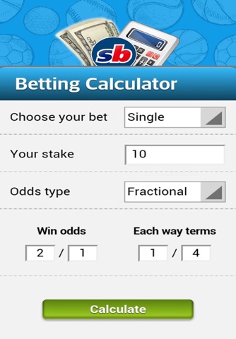 Bet Calculator for Sportingbet screenshot 2