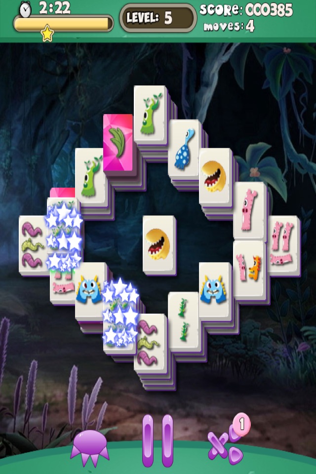 Weird Tiny Monster Mahjong Free - Addicting Chinese tile-matching board game screenshot 2