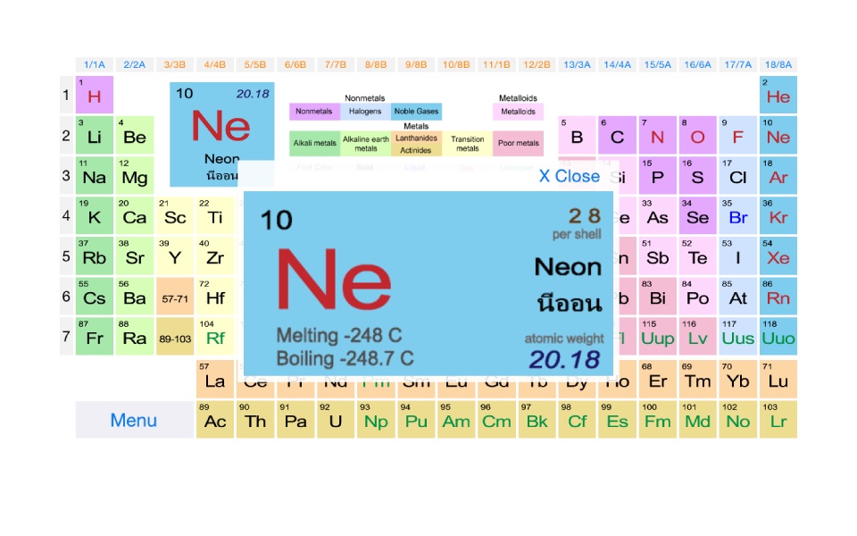 Periodic Table Easy - Lite (Table & Puzzle) screenshot 2