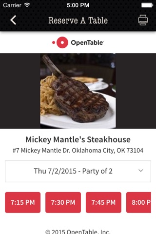 Mickey Mantle's Steakhouse screenshot 3
