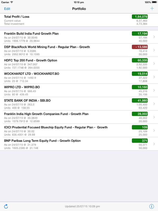 My Funds HD - Portfolio Tracker