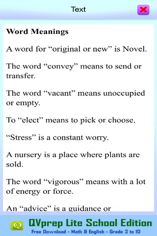 QVPrep Grade 3 English Lite screenshot 4