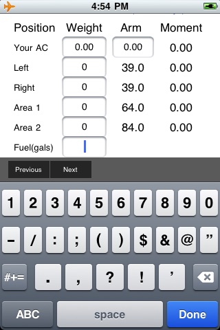 C152 Weight and Balance Calculator screenshot 2