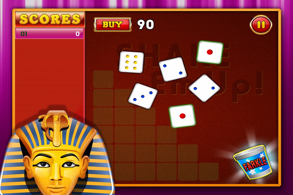 Pharaohs Fortune Farkle - Way Cool Bonus Free Dice Games screenshot 2